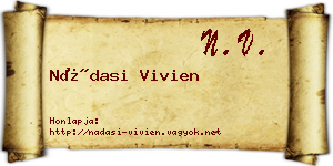 Nádasi Vivien névjegykártya